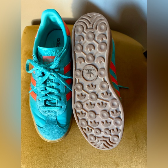 Adidas Gazelle Women's Platform Sneakers - Blue and Pink - Picture 5 of 6